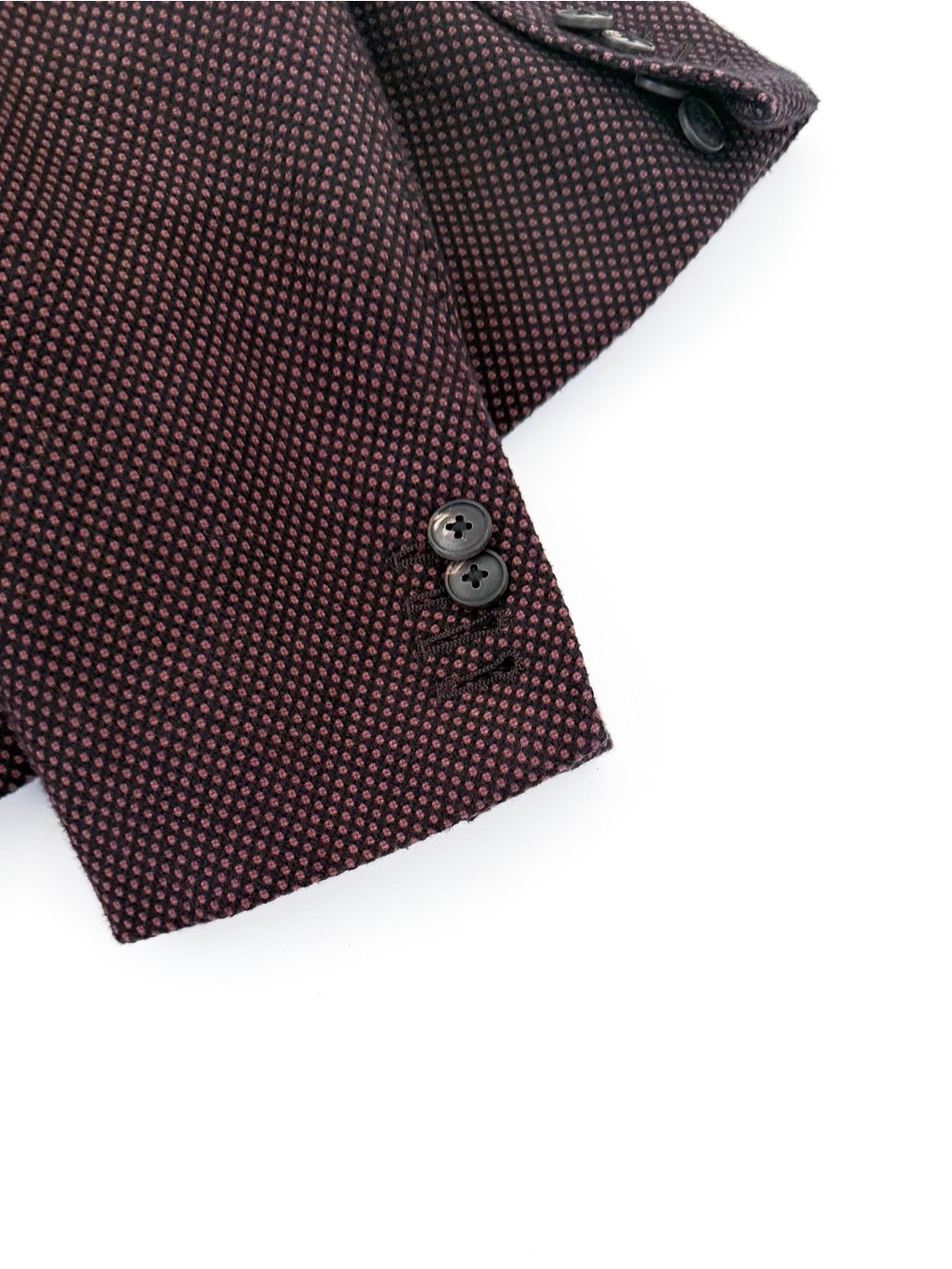 NEW Boglioli K Jacket Textured Blazer Cotton Sport Coat Men's 38R Black Maroon - Picture 15 of 16
